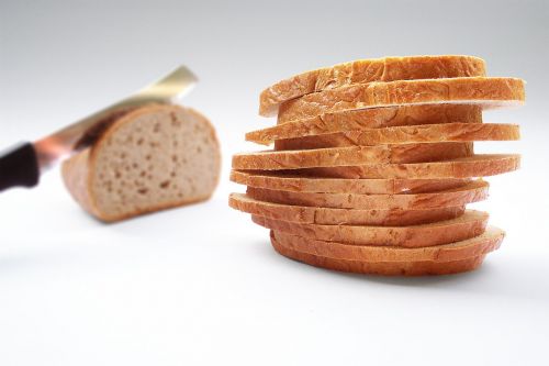 bread slice of bread knife