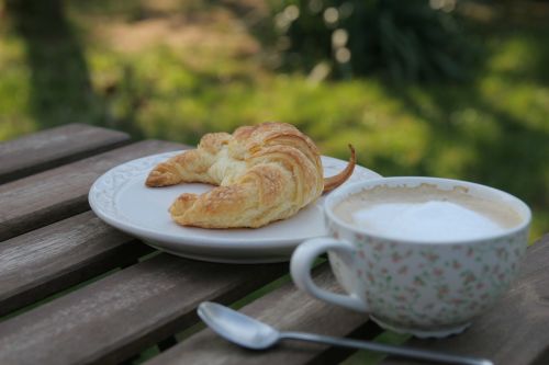 breakfast croissants coffee