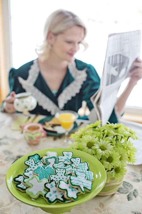 breakfast  shamrock cookies  cookies