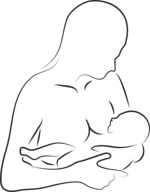 breastfeeding mother and child baby