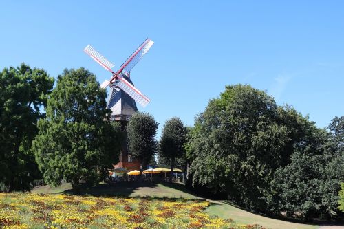 bremen windmill on wall city