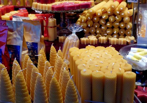 bremen christmas market candles yellow