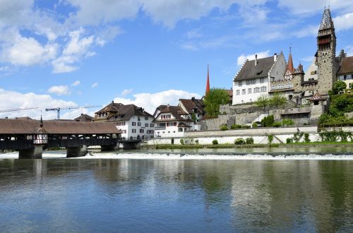 bremgarten reuss front wooden bridge