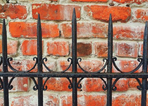 brick wall fence