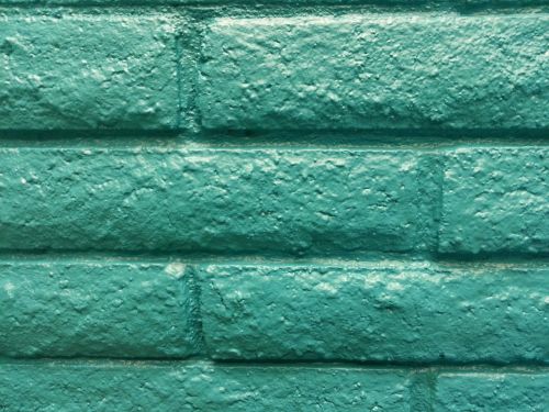 brick wall turquoise