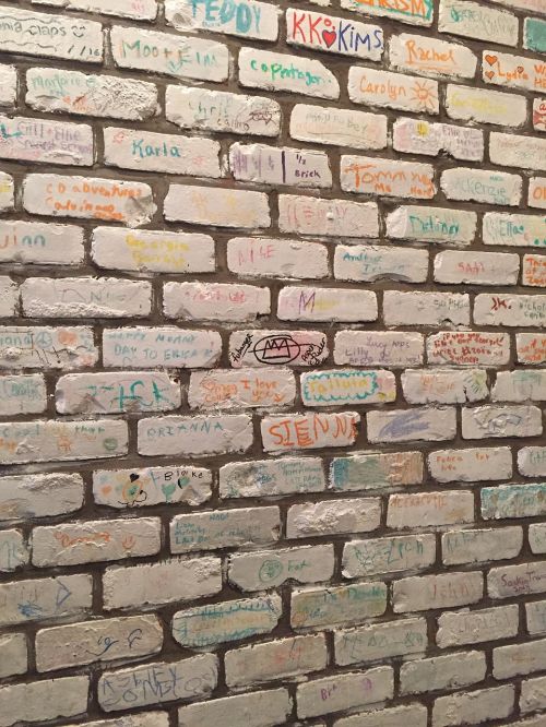 brick wall writing