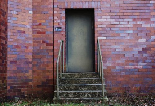 brick door house