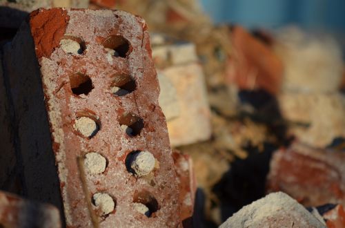 brick macro stone