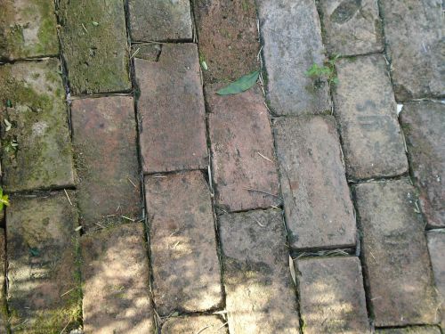 brick pavement old