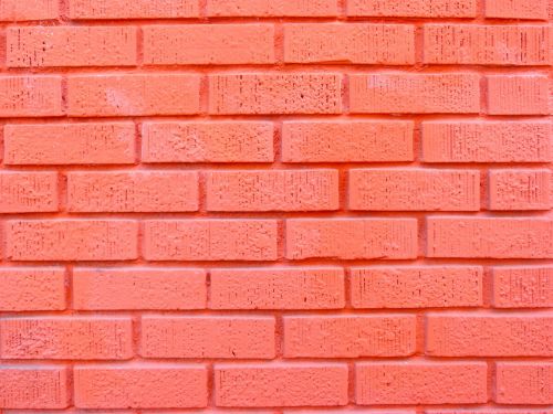 brick background orange painted brick
