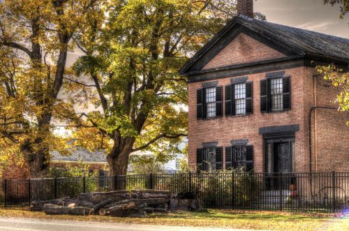 Brick House In The Autumn