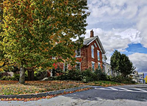 Brick House In The Autumn