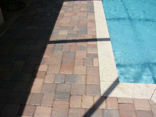 brick paver pool water swimming pool