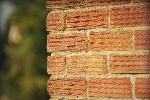 brick wall  red  mortar