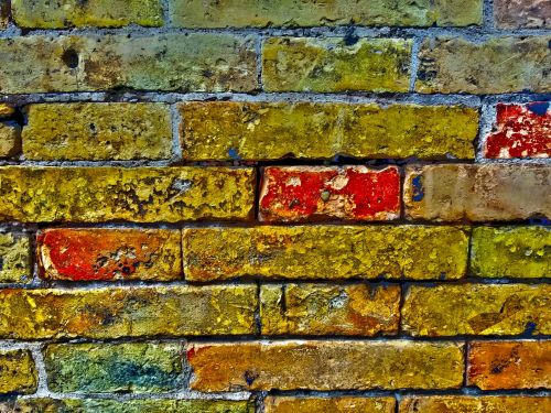Brick Wall Background Saturated