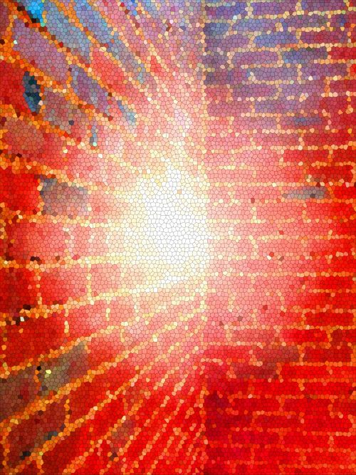 Brick Wall Stained Glass Effect