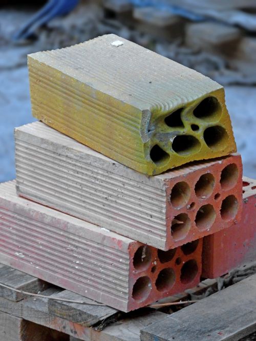 bricks terracotta melted
