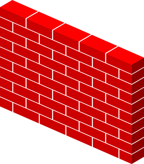 bricks wall red