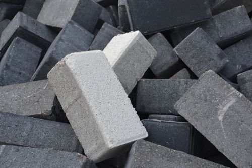 bricks concrete rock