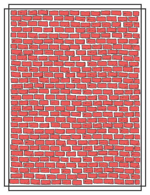 bricks wall card