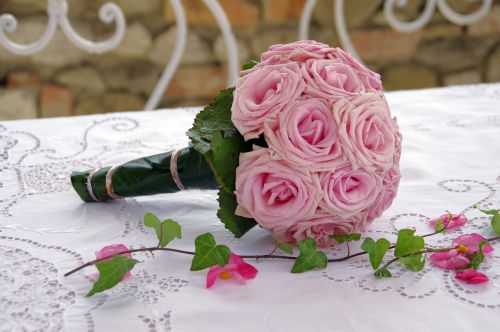bridal bouquet roses flowers