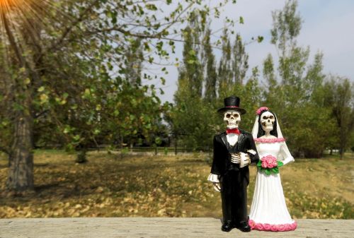 bride groom skeleton