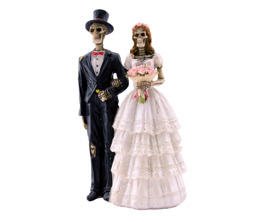 bride and groom skeleton gothic