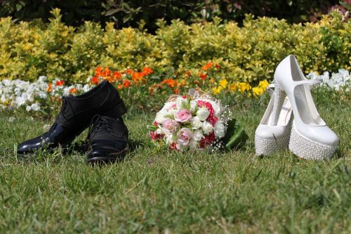 bride groom shoes marriage