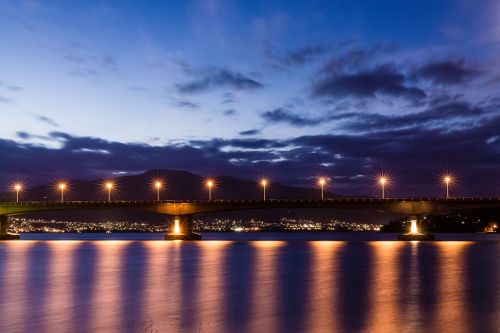 bridge lights night