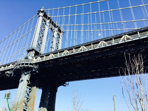 bridge manhattan bridge winter