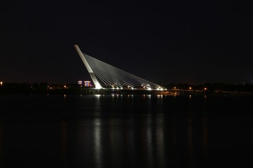 bridge light night view