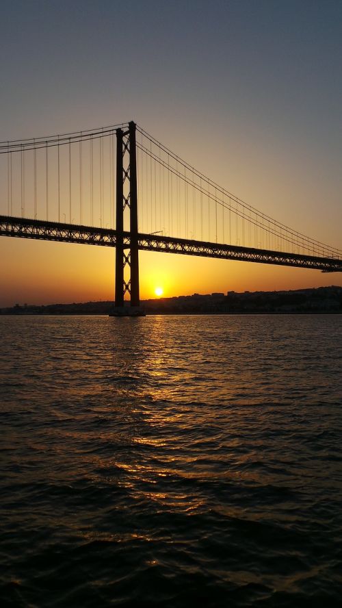 bridge sunset river
