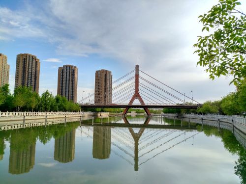 bridge reflection river