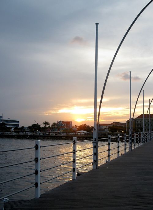 bridge sunset landscape