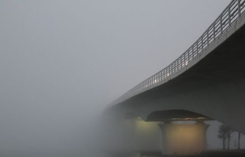 bridge fog foggy