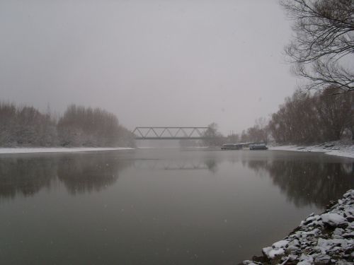 bridge winter snow