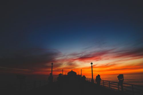 bridge people sky