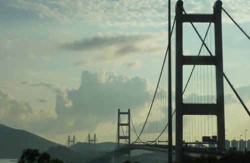 bridge hong kong suspension bridge