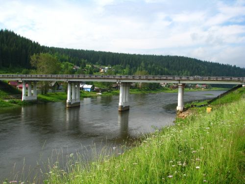 bridge crossing river