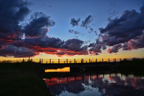 bridge sunset sun