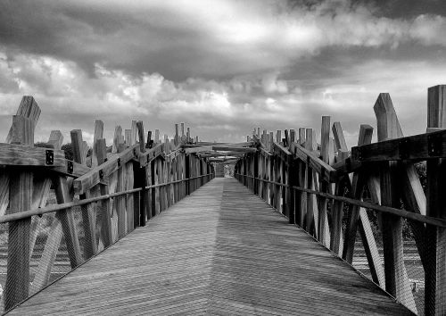 bridge black and white photography architecture