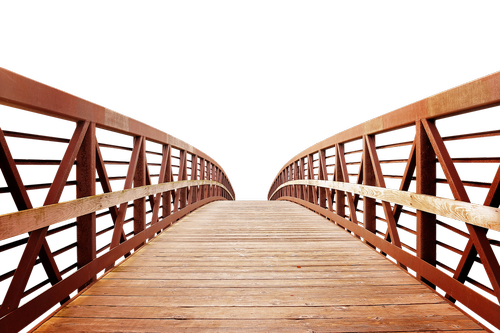 bridge  isolated  wooden bridge