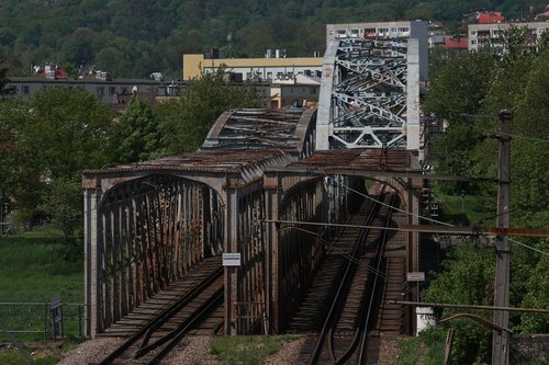 bridge  train  railway bridge