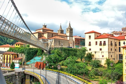 bridge  church  landscape