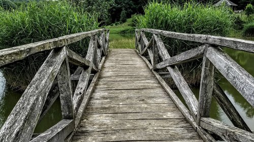 bridge  wooden  old