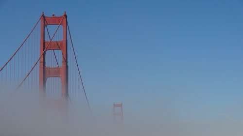 bridge  golden gate  fog