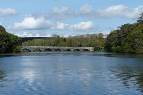 bridge  pond  bosherton ponds