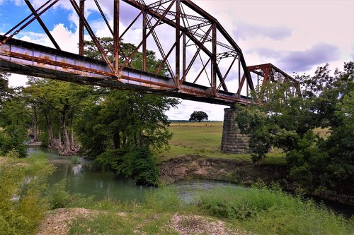 bridge  rusted  river