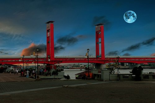 bridge  ampera  palembang