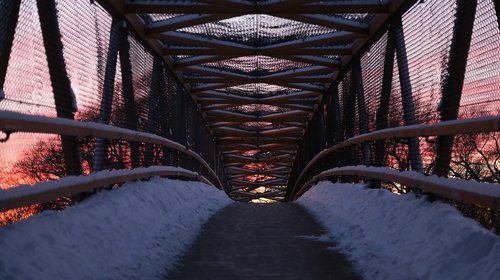 bridge  sunset  color